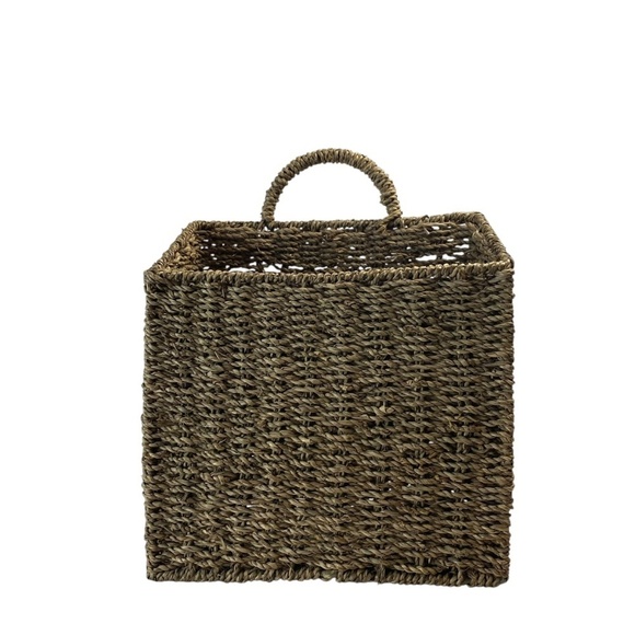Rustic Woven Wall Hanging Storage Basket Magazine and Mail Organizer in Beige - Picture 1 of 10